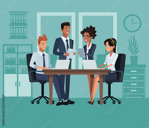 Business coworkers cartoons