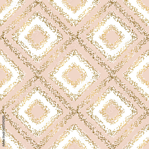 Beige pastel and gold rhomb...