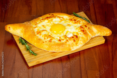 Caucasian traditinional khachapuri photo