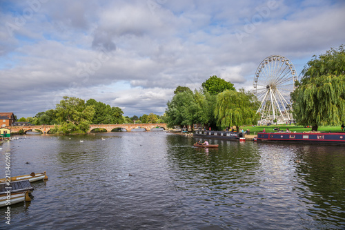 Tourists in the boat, Stratford upon Avon, (William Shakespeare's town), Westmidlands, England, 27.08.2018