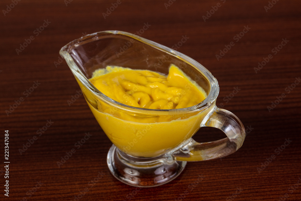 Mustard sauce in the bowl Mustard sauce in the bowl