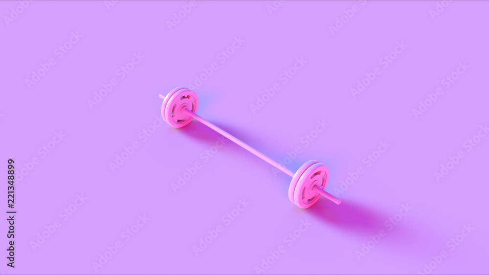Pink Barbell 3d illustration 3d rendering Pink Barbell 3d illustration 3d rendering