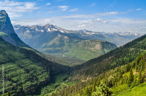 Montana's Glacier National Park Green Valley Below