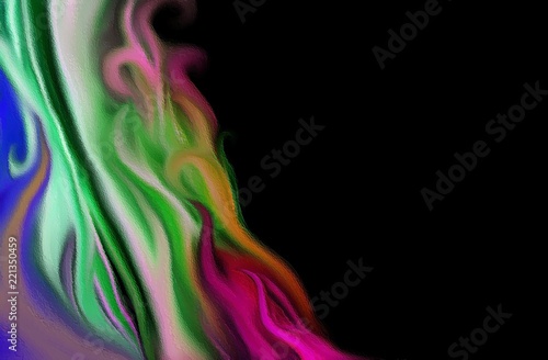 Fototapeta Naklejka Na Ścianę i Meble -  Dark beautiful colorful abstract empty multicolored image picture frame design