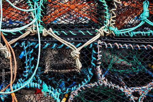 Lobster traps or creels. Anstruther village, Fife.