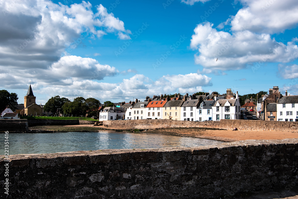 Panoramic view of Anstruther village, Fife.