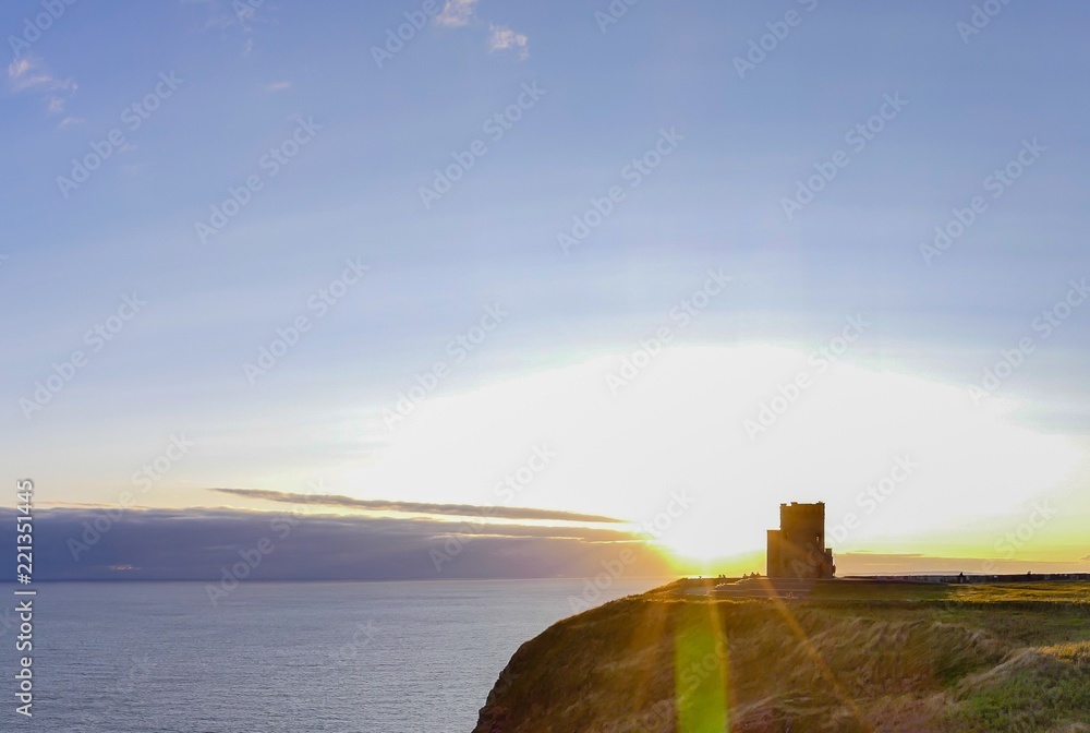 Sunset at O'Brien's Tower Cliffs of Moher Sonnenuntergang 