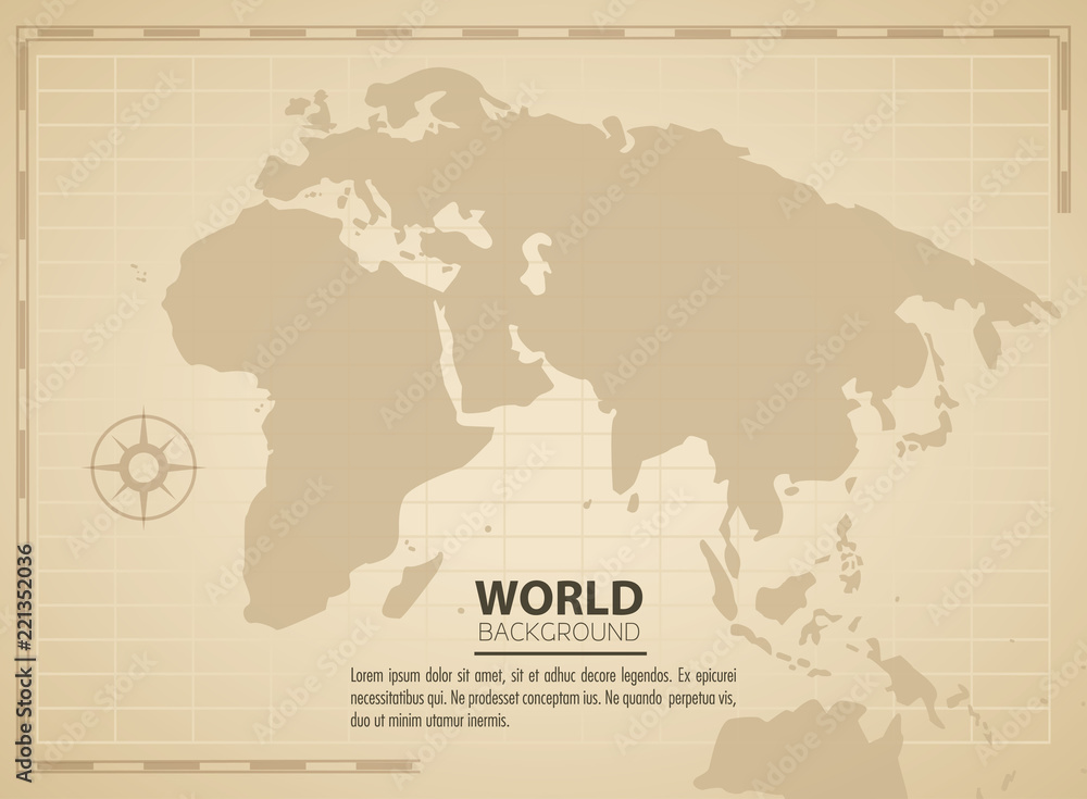 Obraz premium World vintage background