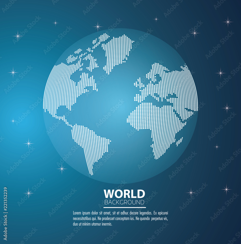 Naklejka premium World modern background