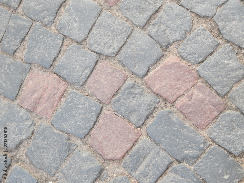 Stone pavement of two colors, backgroun Stone pavement of two colors, backgroun