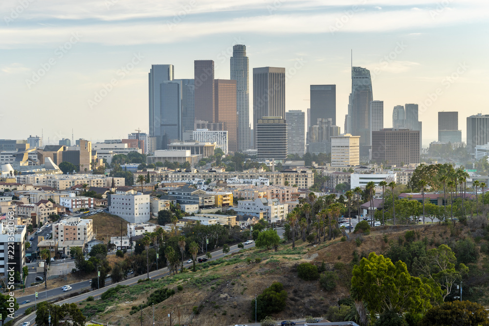 Obraz premium Los Angeles downtown skyline