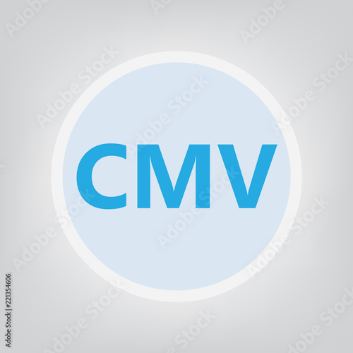 CMV (Cytomegalovirus) acronym- vector illustration
