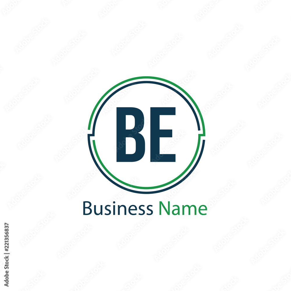 Initial Letter BE Logo Template Design