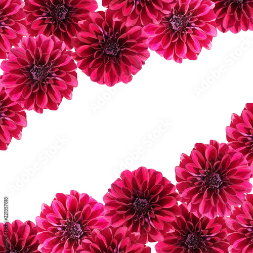 Fototapeta Naklejka Na Ścianę i Meble -  Beautiful floral background of burgundy dahlias
 