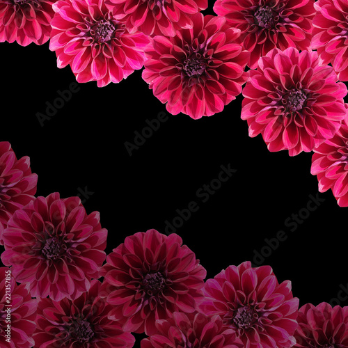 Fototapeta Naklejka Na Ścianę i Meble -  Beautiful floral background of burgundy dahlias
 