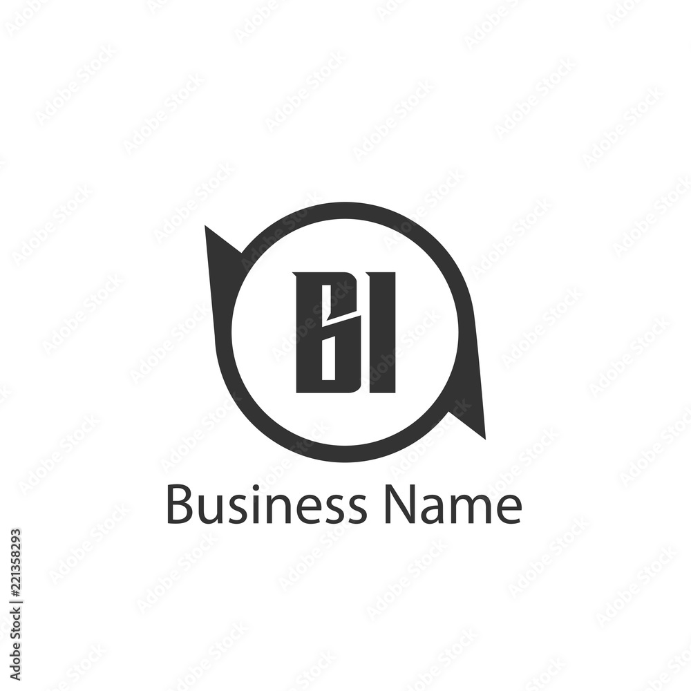 Initial Letter BI Logo Template Design Initial Letter BI Logo Template Design