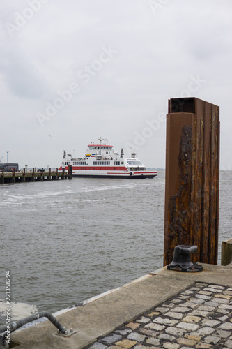 Ferry in harbour photo