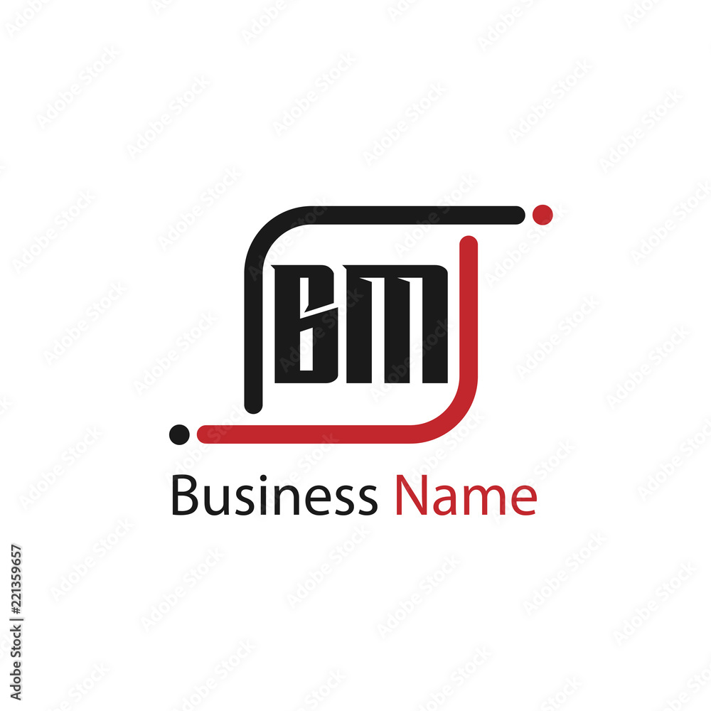Initial Letter BM Logo Template Design Initial Letter BM Logo Template Design