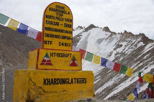 The Khardungla pass in Ladakh, India