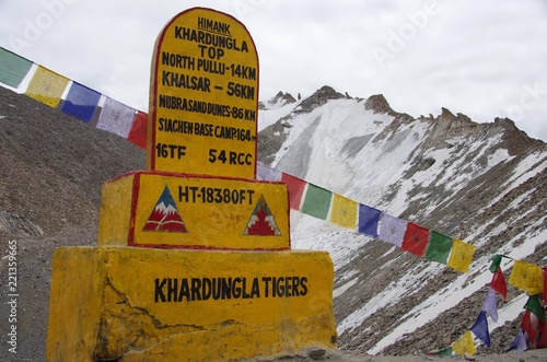 The Khardungla pass in Ladakh, India photo