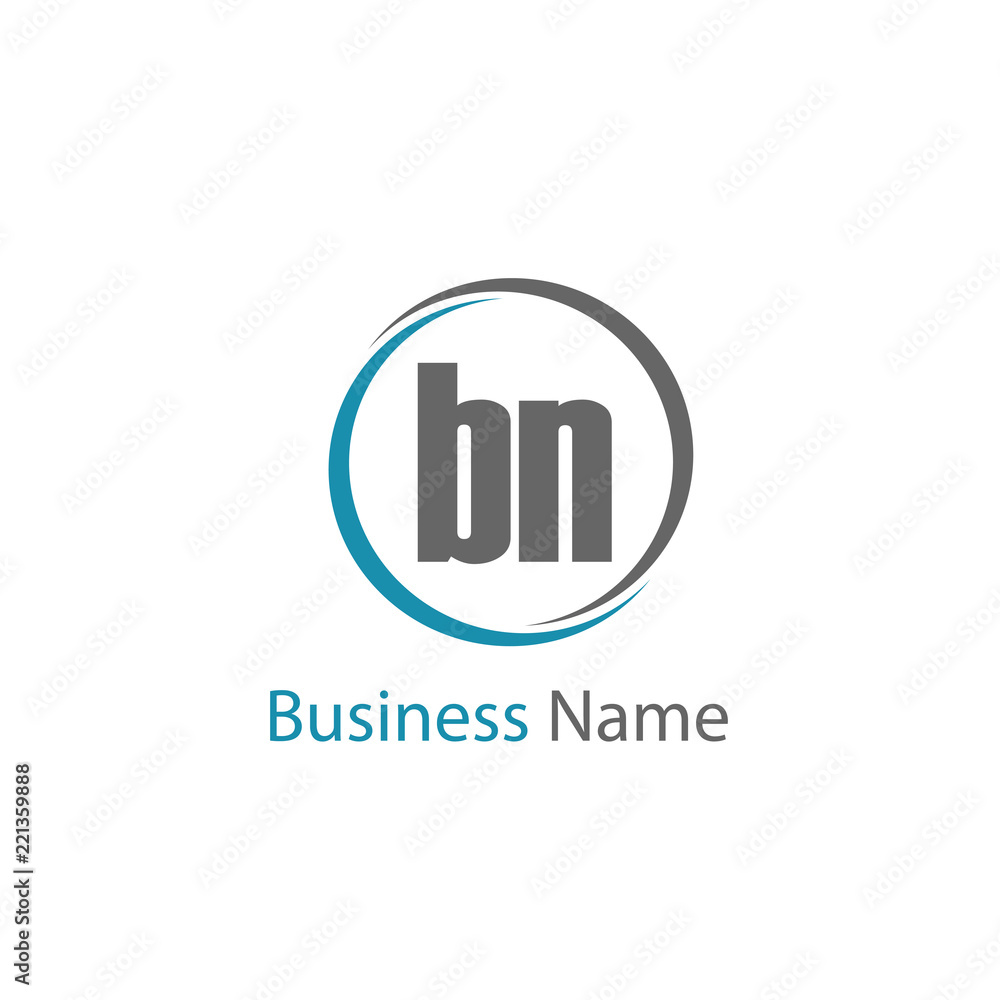 Initial Letter BN Logo Template Design Initial Letter BN Logo Template Design