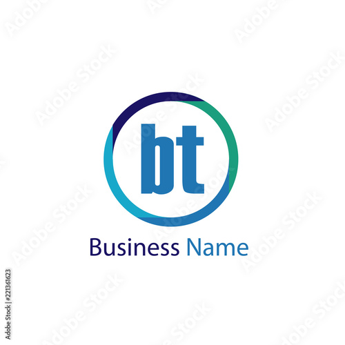 Initial Letter BT Logo Template Design