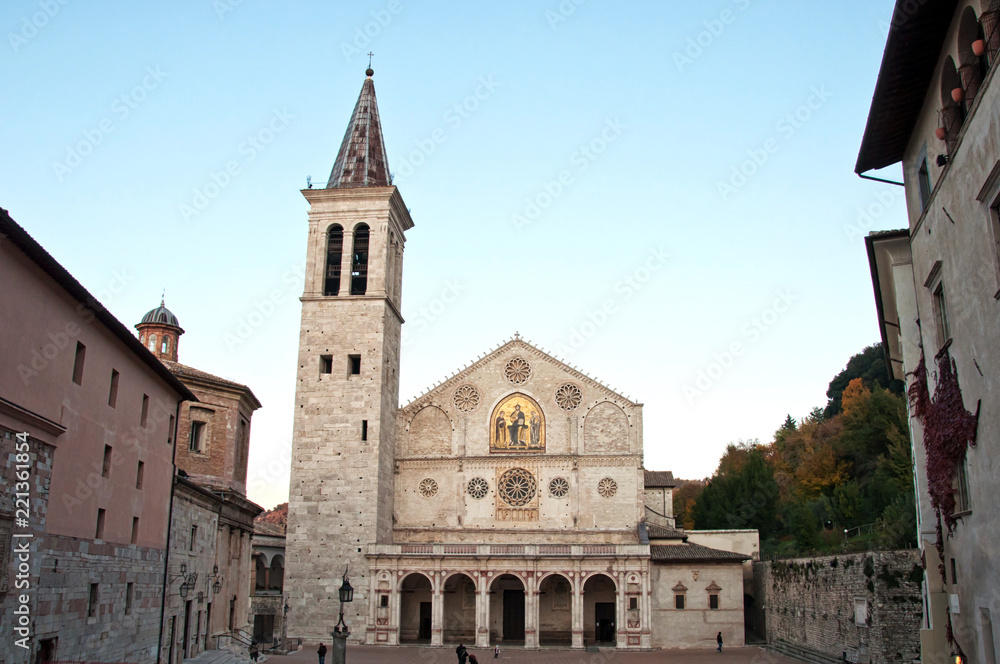 Cattedrale di Spoleto, Umbria vista frontale