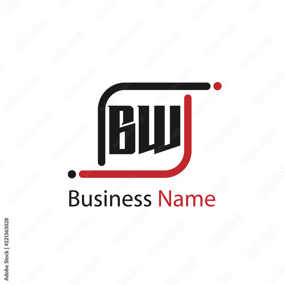 Initial Letter BW Logo Template Design Initial Letter BW Logo Template Design