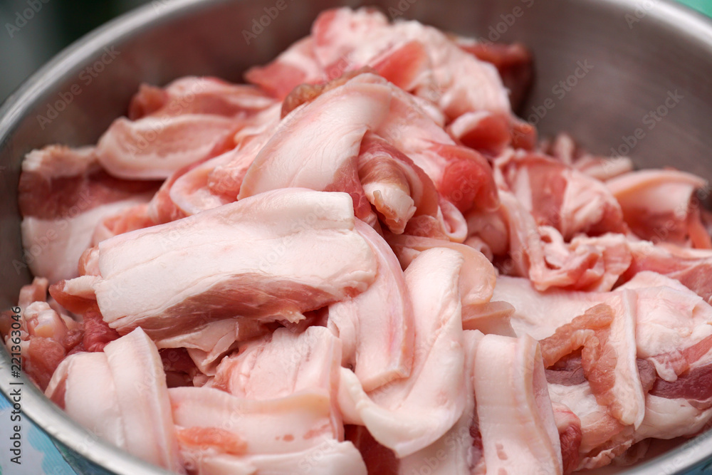 raw meat bacon beef marinated for cooking raw meat bacon beef marinated for cooking