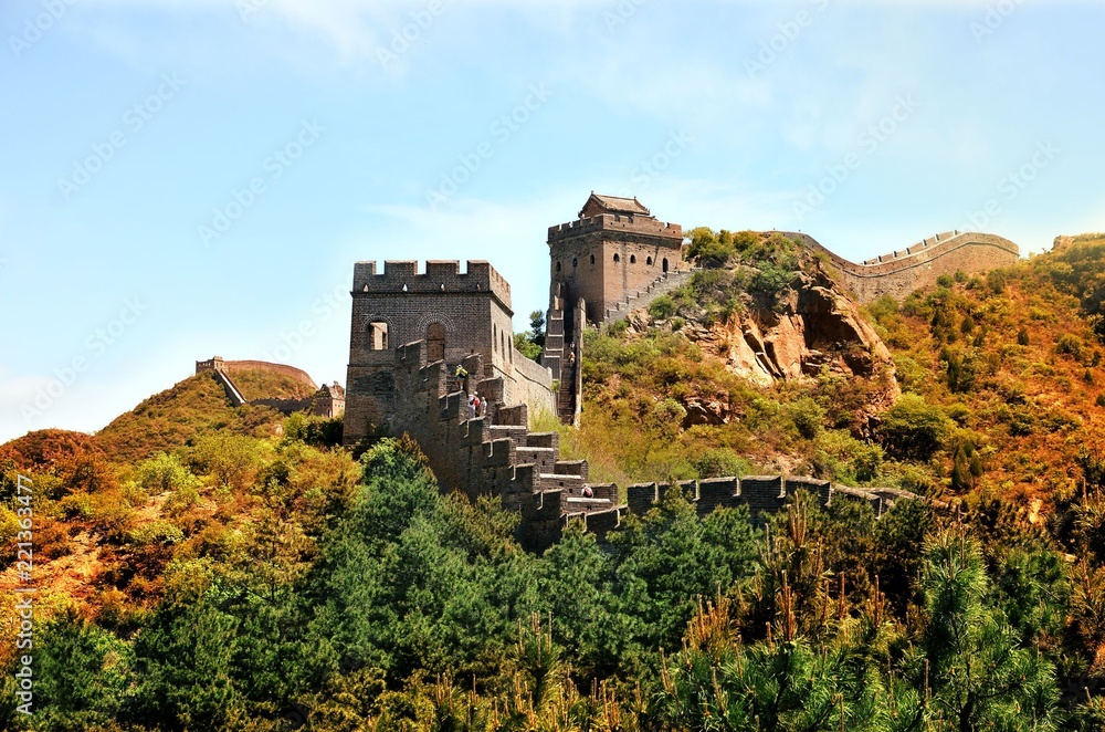 Summer view on Great Wall China