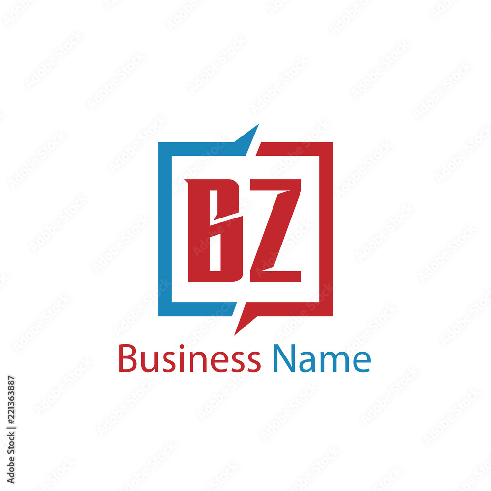 Initial Letter BZ Logo Template Design Initial Letter BZ Logo Template Design