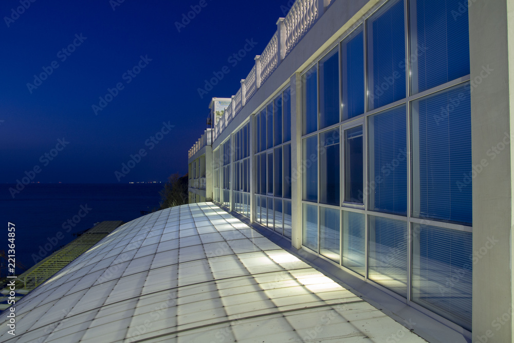 Fototapeta premium stained glass over the sea