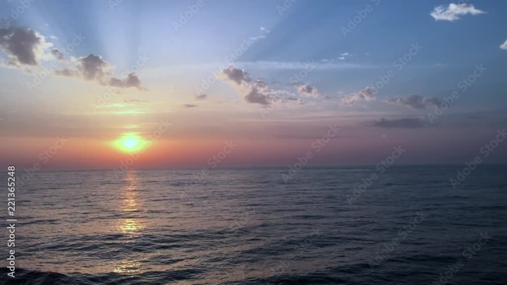 Sunset on the open sea Sunset on the open sea