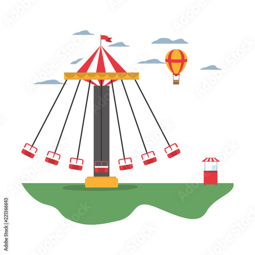 mechanical swing chair and air balloon with shop