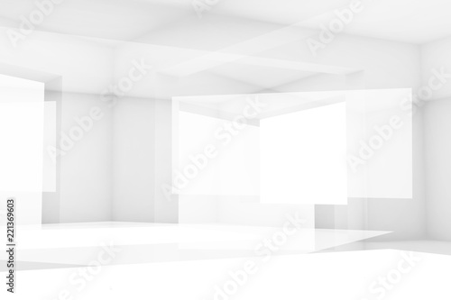 Abstract white high-tech digital background 3 d