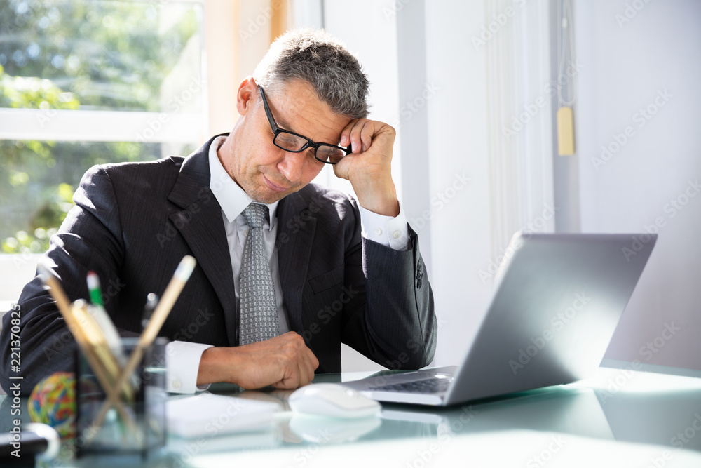 Businessman Sleeping In Office Businessman Sleeping In Office