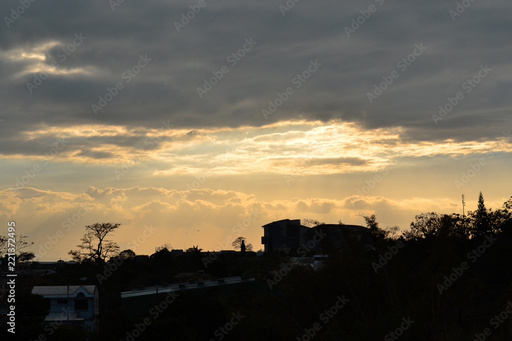 dramatic orange sunset dramatic orange sunset