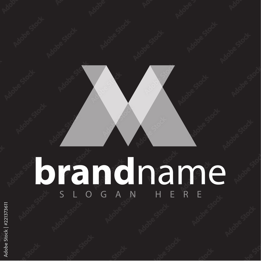M V Letter Color Logo stock template M V Letter Color Logo stock template