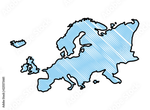 doodle europe continent geography map design