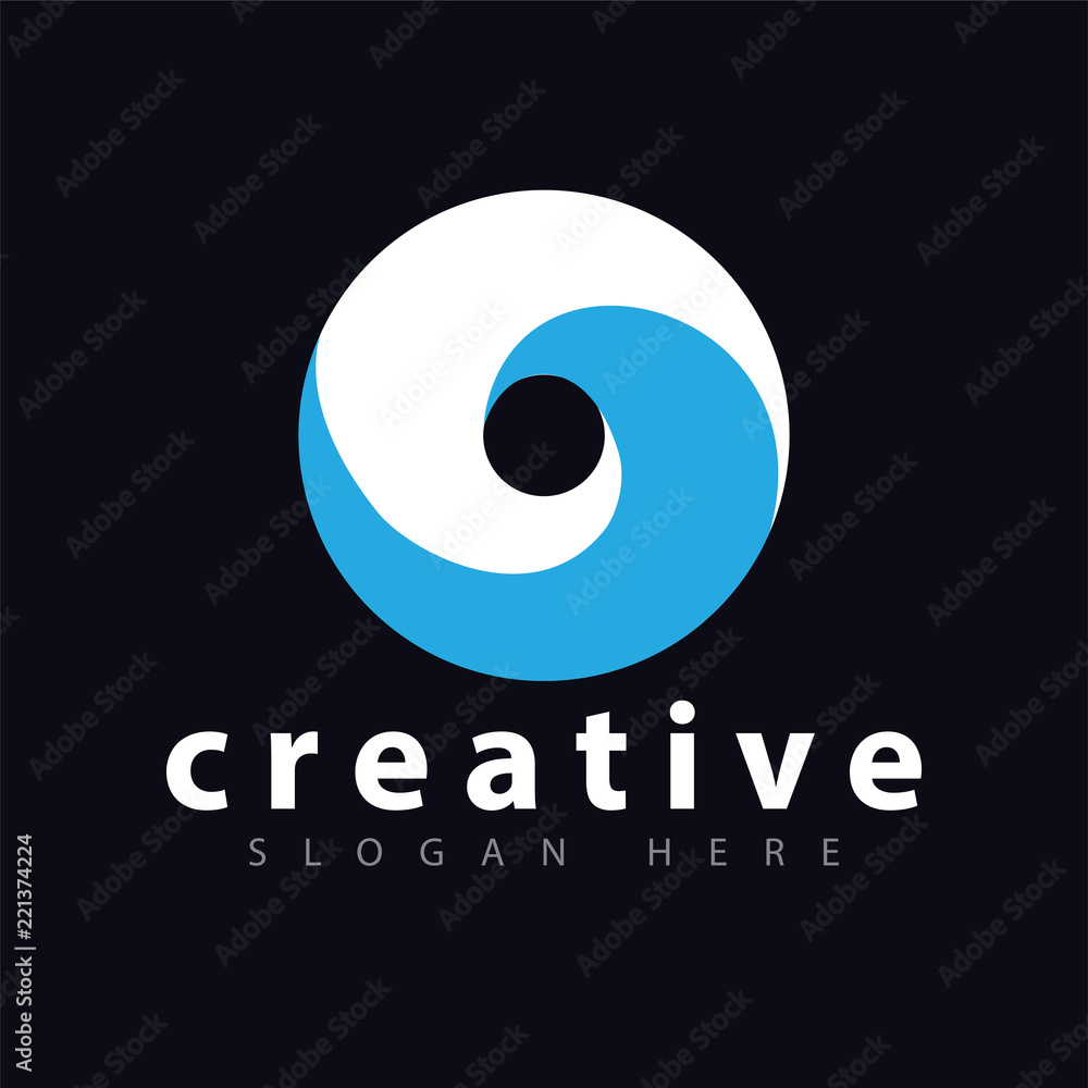 circle Wave Lens logo vector Template circle Wave Lens logo vector Template