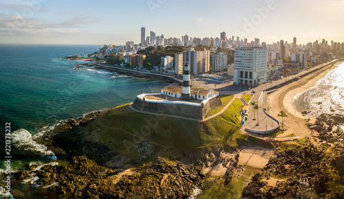 Aerial View of Farrol da Barra in Salvador, Bahia, Brazil
