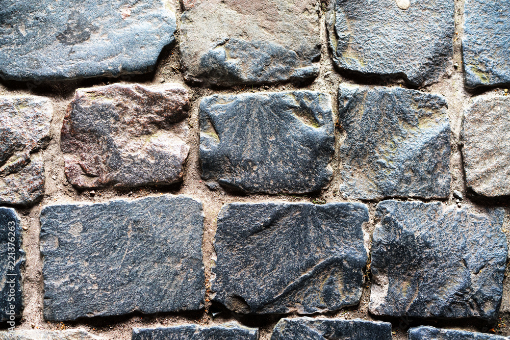 Gray paving stones as background, top view Gray paving stones as background, top view