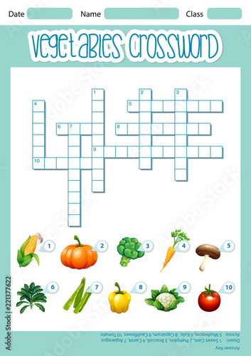 A vegetable crossord concept