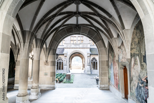 Beautiful Architecture at Fraumunster Church in Zurich, Switzerland © topntp