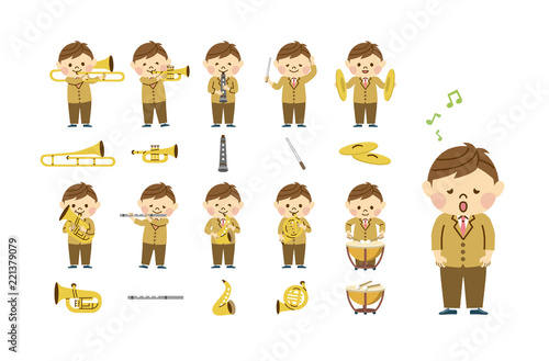 吹奏楽　男性　セット