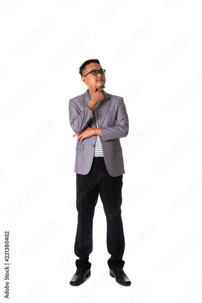 asian business man thinking asian business man thinking