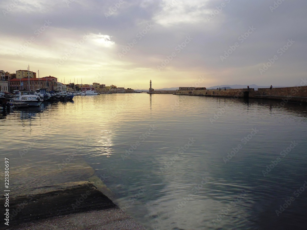 Obraz premium Chania Venetian harbour