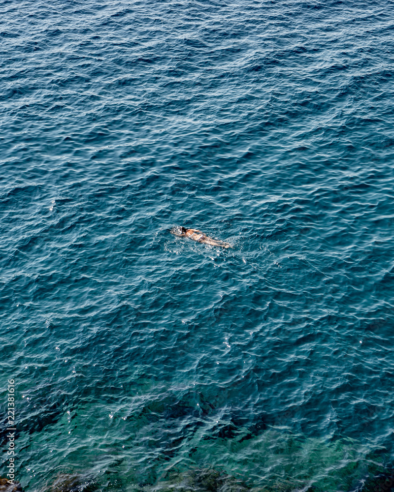 Obraz premium Swimming in the sea