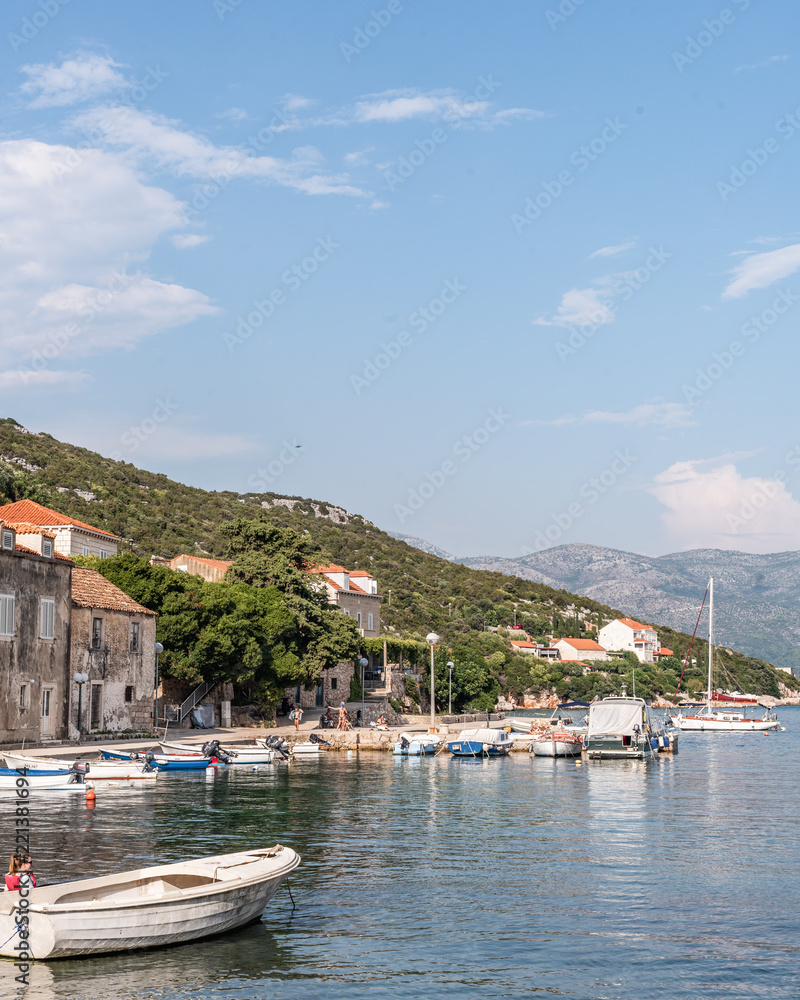 Boats in the bay in Croatia