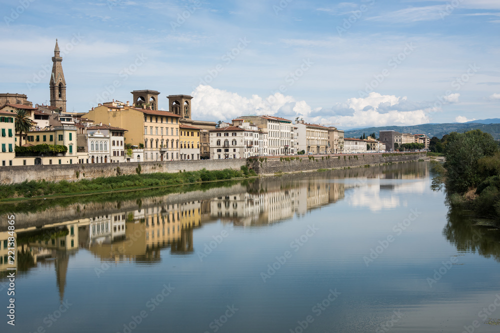 view of the river in florence italy